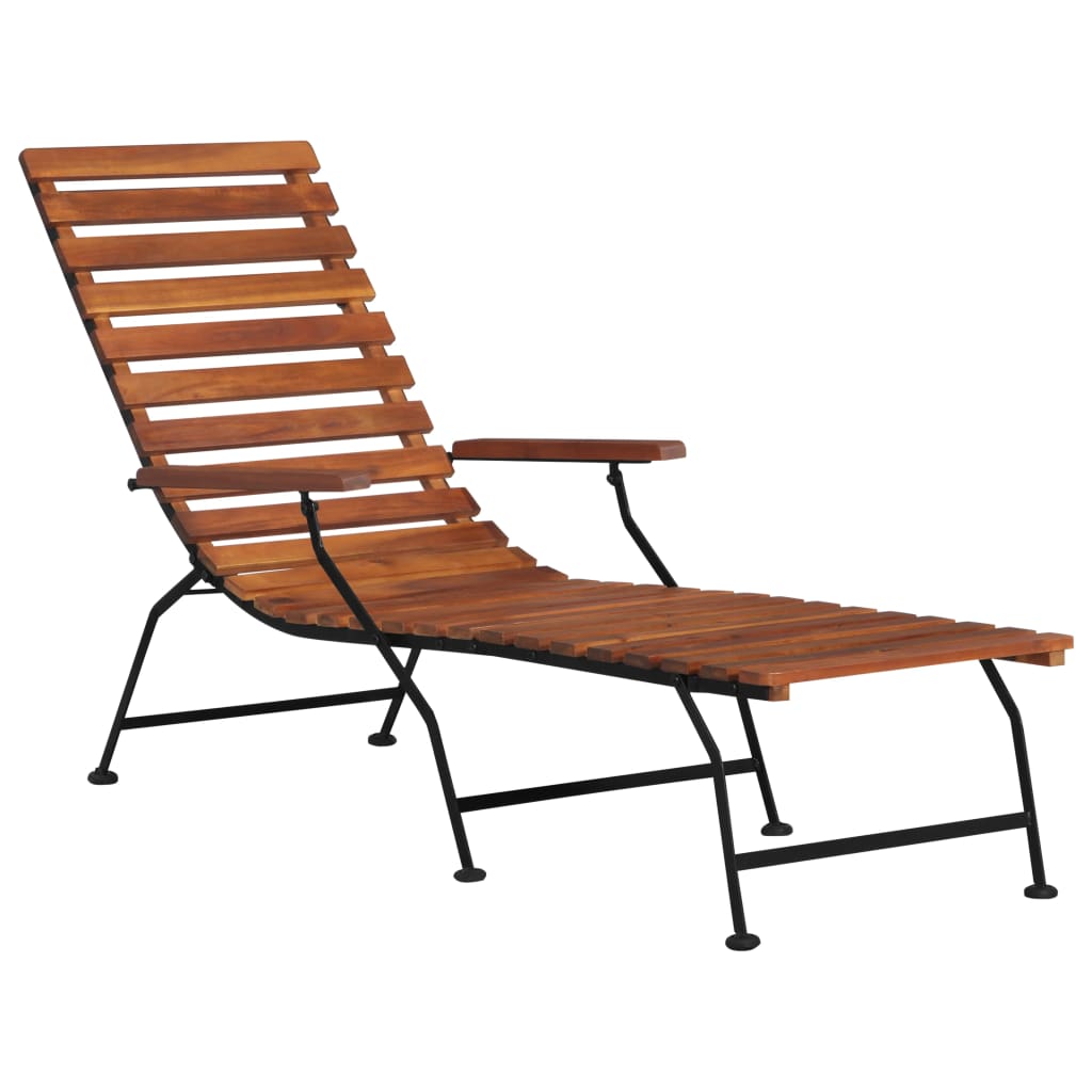 Outdoor Deck Chair Solid Acacia Wood- Sunloungers - HomeShopIreland - Home Shop Ireland - Sunloungers - Outdoor Deck Chair Solid Acacia Wood