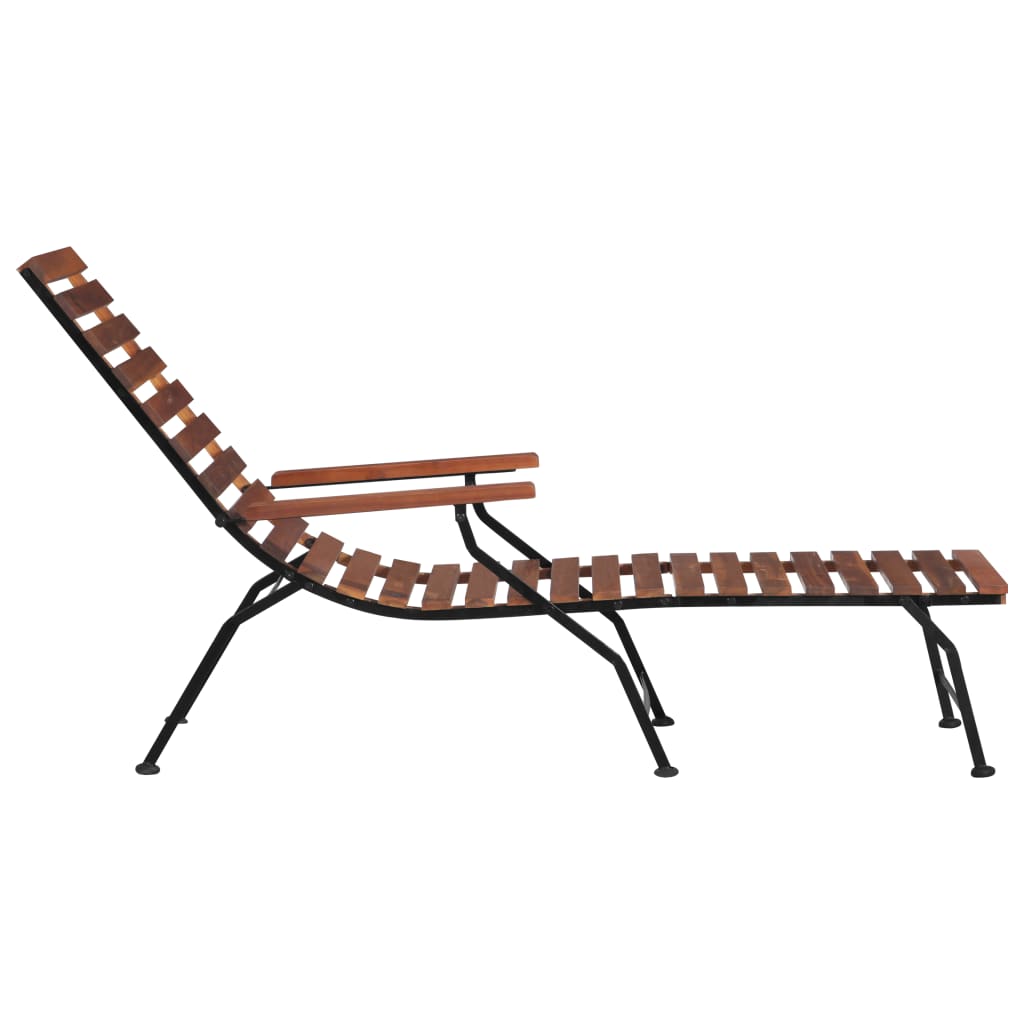 Outdoor Deck Chair Solid Acacia Wood- Sunloungers - HomeShopIreland - Home Shop Ireland - Sunloungers - Outdoor Deck Chair Solid Acacia Wood