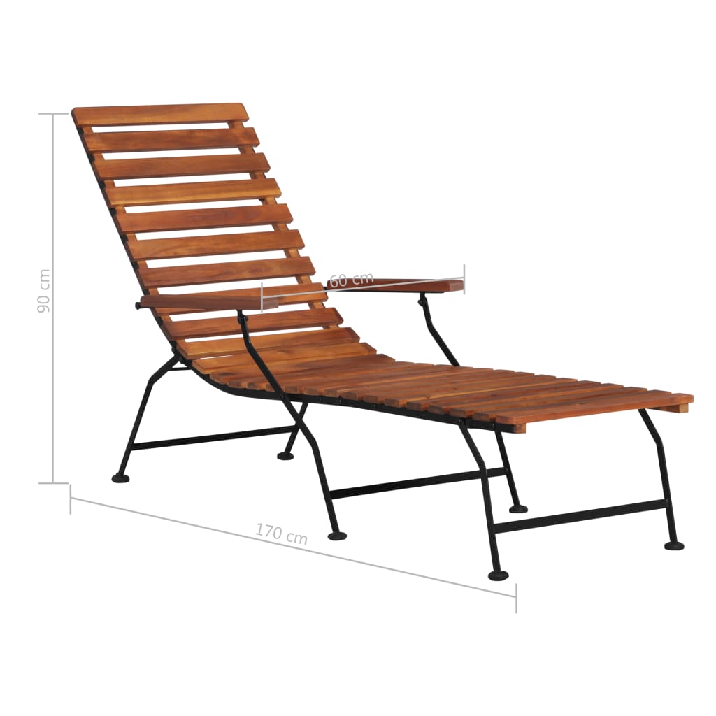 Outdoor Deck Chair Solid Acacia Wood- Sunloungers - HomeShopIreland - Home Shop Ireland - Sunloungers - Outdoor Deck Chair Solid Acacia Wood