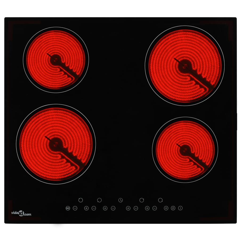 Ceramic Hob with 4 Burners Touch Control 6000 W- Hobs - HomeShopIreland - Home Shop Ireland - Hobs - Ceramic Hob with 4 Burners Touch Control 6000 W