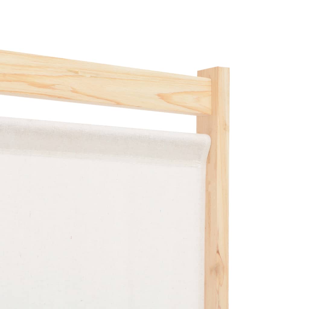 6-Panel Room Divider Cream 240x170x4 cm Fabric- Room Dividers - HomeShopIreland - Home Shop Ireland - Room Dividers - 6-Panel Room Divider Cream 240x170x4 cm Fabric
