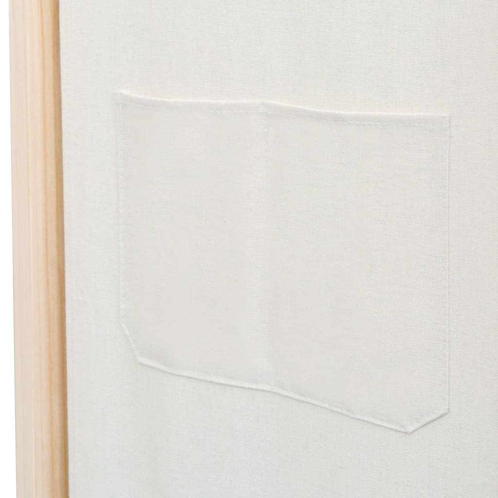 6-Panel Room Divider Cream 240x170x4 cm Fabric- Room Dividers - HomeShopIreland - Home Shop Ireland - Room Dividers - 6-Panel Room Divider Cream 240x170x4 cm Fabric