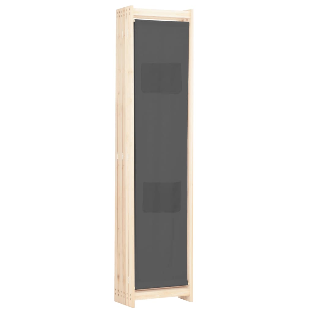 6-Panel Room Divider Grey 240x170x4 cm Fabric- Room Dividers - HomeShopIreland - Home Shop Ireland - Room Dividers - 6-Panel Room Divider Grey 240x170x4 cm Fabric