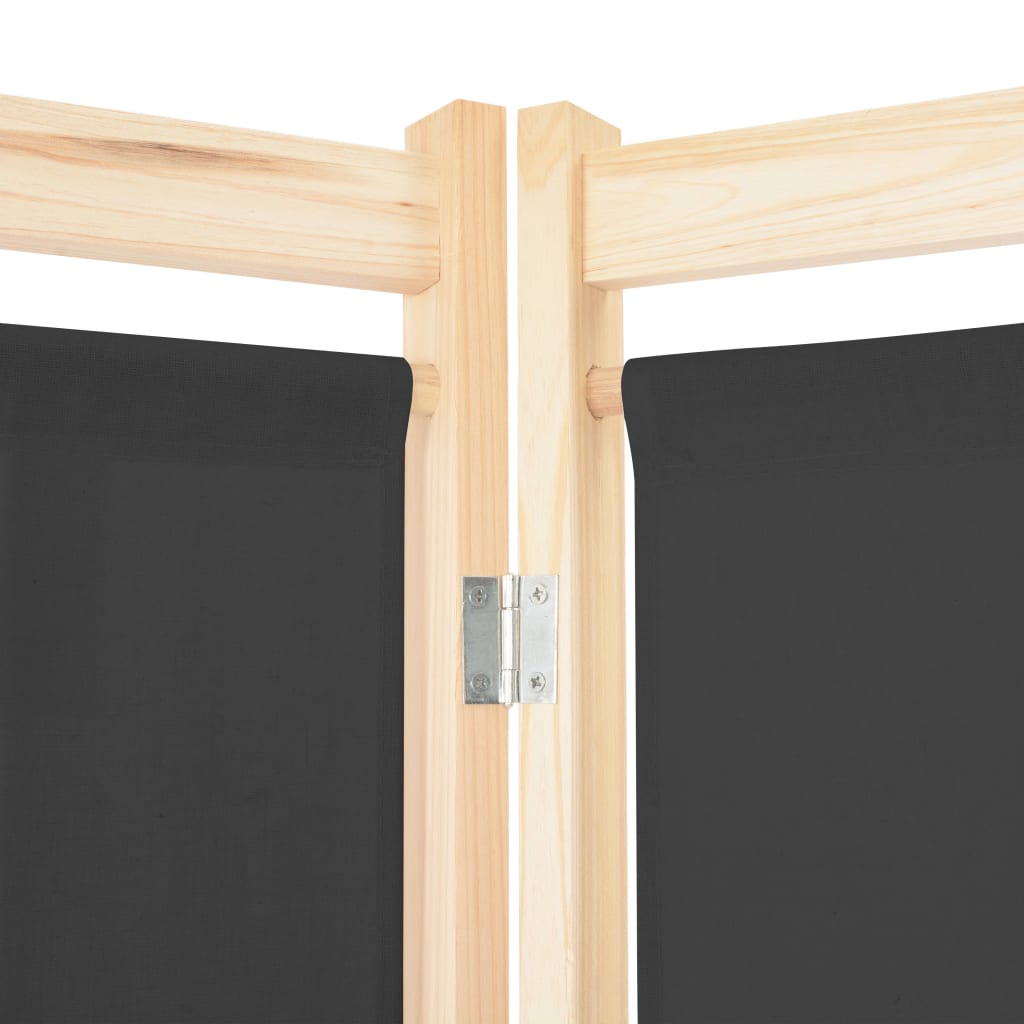 6-Panel Room Divider Grey 240x170x4 cm Fabric- Room Dividers - HomeShopIreland - Home Shop Ireland - Room Dividers - 6-Panel Room Divider Grey 240x170x4 cm Fabric