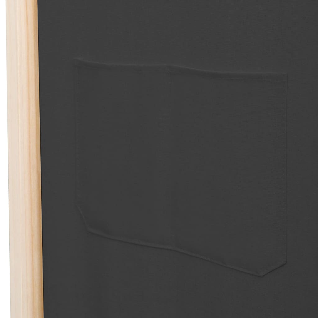 6-Panel Room Divider Grey 240x170x4 cm Fabric- Room Dividers - HomeShopIreland - Home Shop Ireland - Room Dividers - 6-Panel Room Divider Grey 240x170x4 cm Fabric
