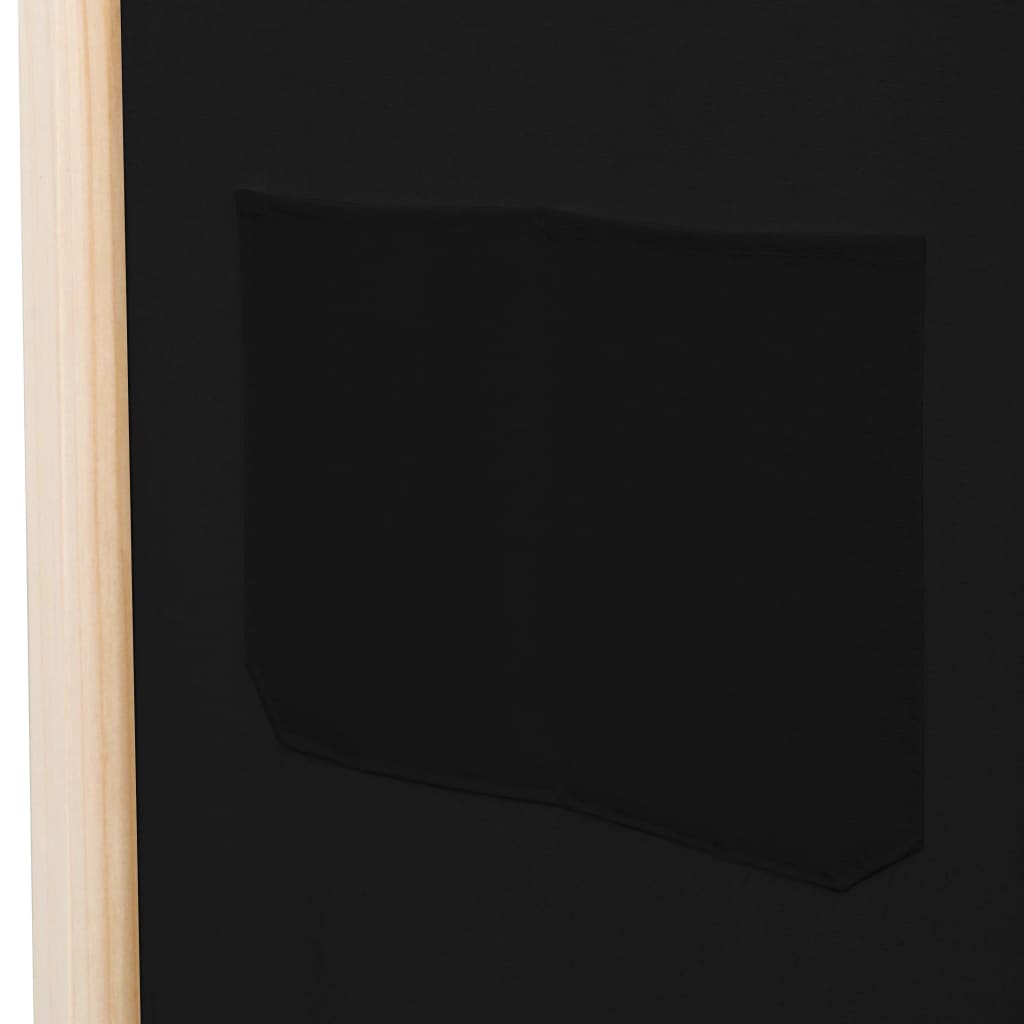 5-Panel Room Divider Black 200x170x4 cm Fabric- Room Dividers - HomeShopIreland - Home Shop Ireland - Room Dividers - 5-Panel Room Divider Black 200x170x4 cm Fabric