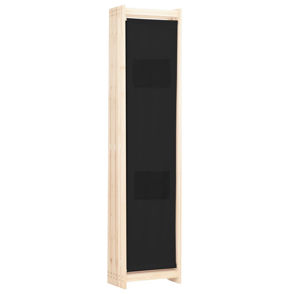 6-Panel Room Divider Black 240x170x4 cm Fabric- Room Dividers - HomeShopIreland - Home Shop Ireland - Room Dividers - 6-Panel Room Divider Black 240x170x4 cm Fabric