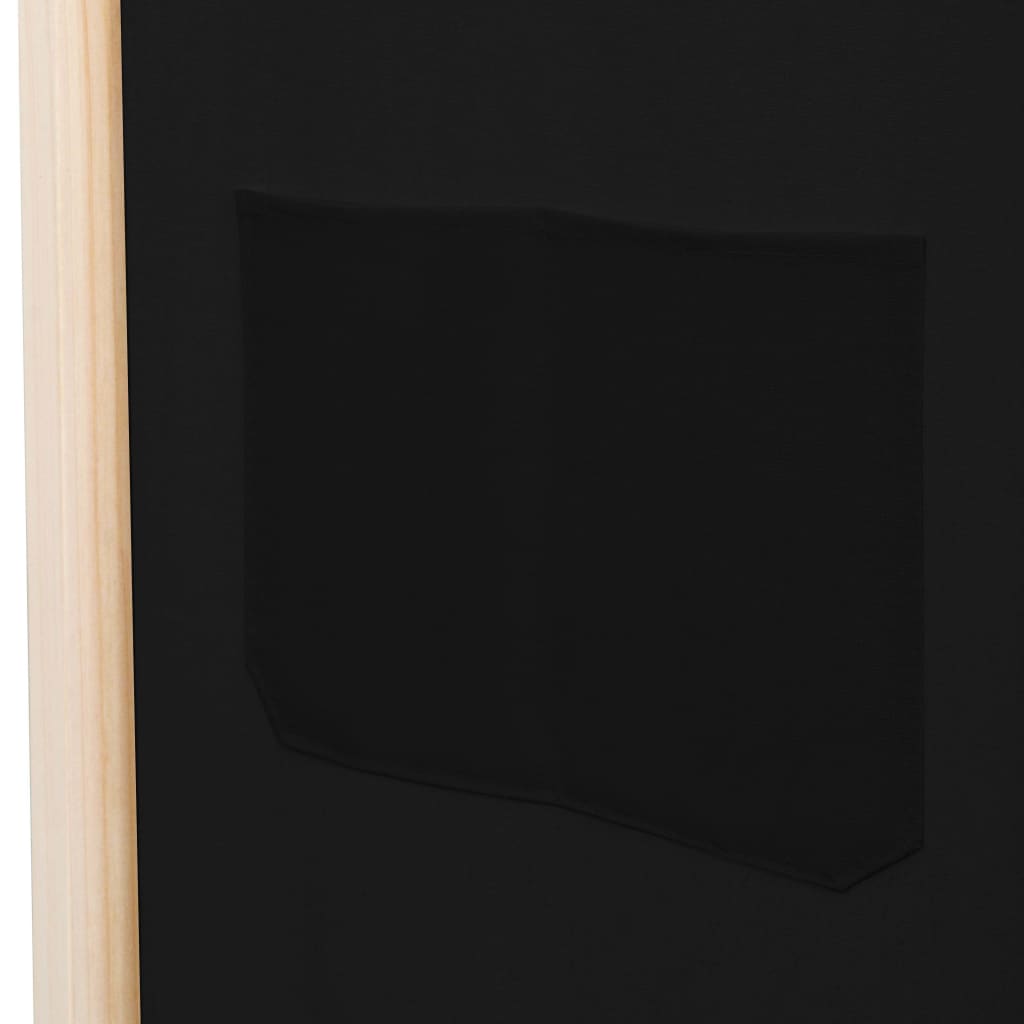 6-Panel Room Divider Black 240x170x4 cm Fabric- Room Dividers - HomeShopIreland - Home Shop Ireland - Room Dividers - 6-Panel Room Divider Black 240x170x4 cm Fabric
