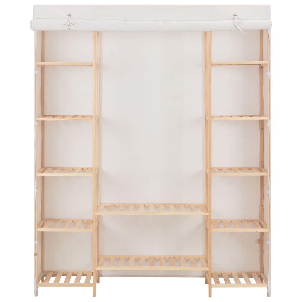 Wardrobe White 135x40x170 cm Fabric- Cupboards & Wardrobes - HomeShopIreland - Home Shop Ireland - Cupboards & Wardrobes - Wardrobe White 135x40x170 cm Fabric