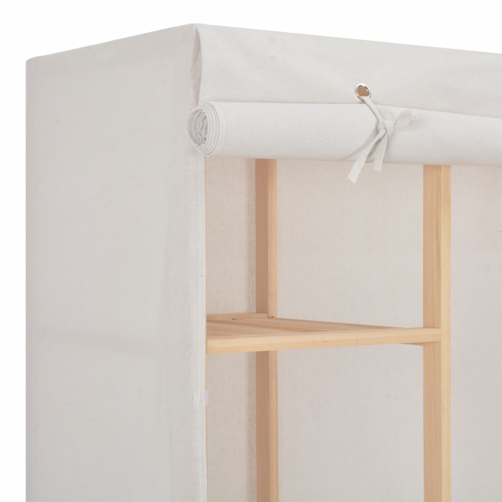Wardrobe White 135x40x170 cm Fabric- Cupboards & Wardrobes - HomeShopIreland - Home Shop Ireland - Cupboards & Wardrobes - Wardrobe White 135x40x170 cm Fabric