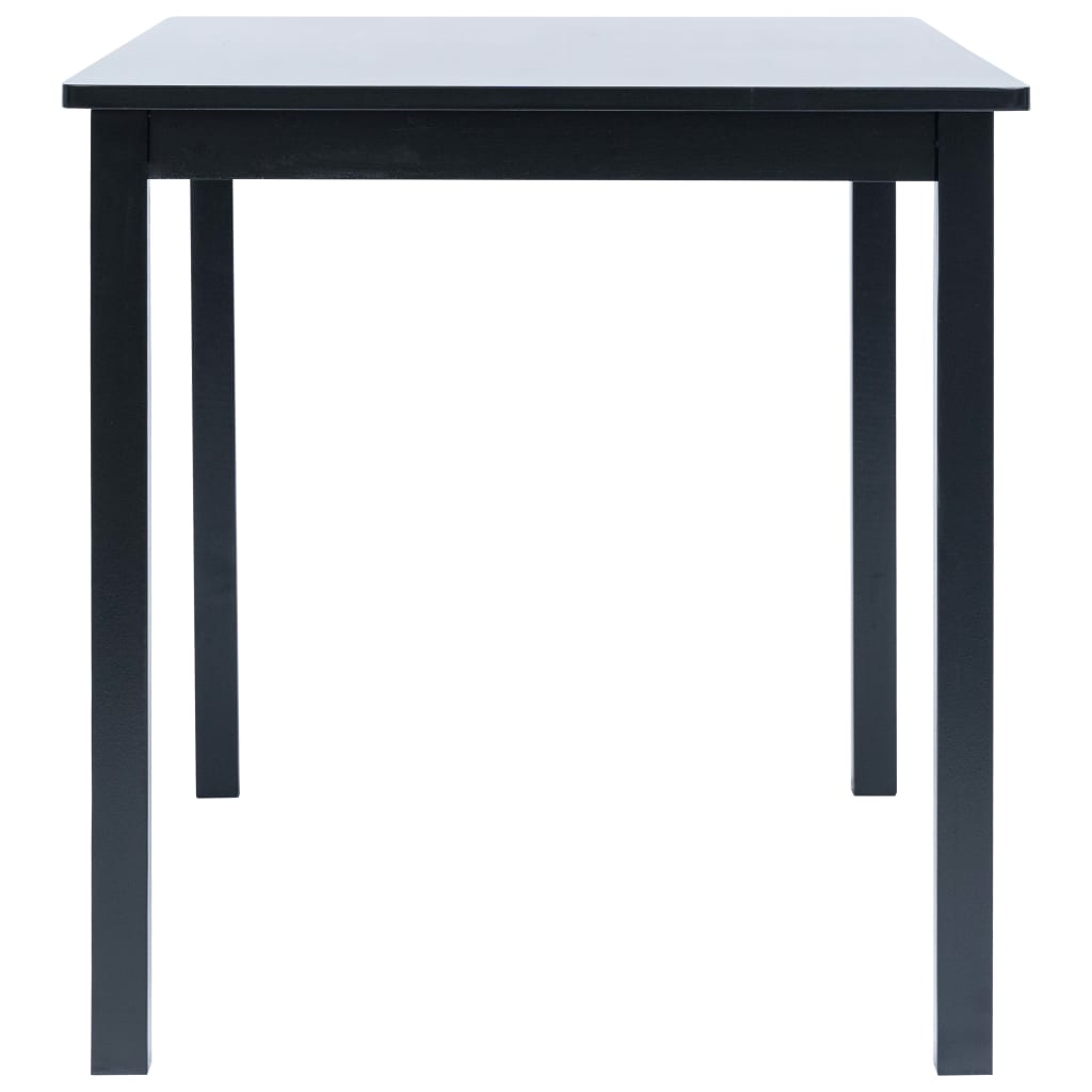 Dining Table Black 114x71x75 cm Solid Rubber Wood- Kitchen & Dining Room Tables - HomeShopIreland - Home Shop Ireland - Kitchen & Dining Room Tables - Dining Table Black 114x71x75 cm Solid Rubber Wood
