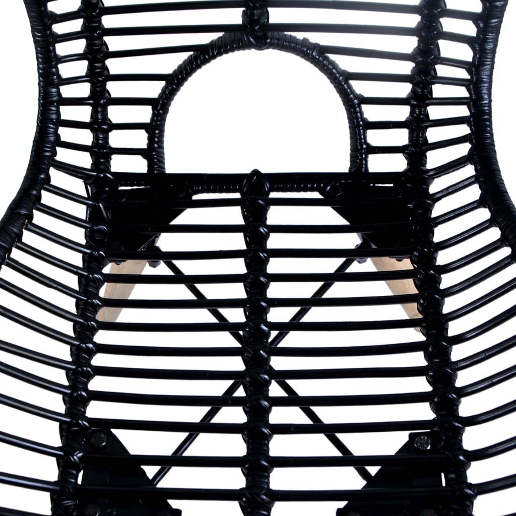 Dining Chairs 6 pcs Black Natural Rattan- Kitchen & Dining Room Chairs - HomeShopIreland - Home Shop Ireland - Kitchen & Dining Room Chairs - Dining Chairs 6 pcs Black Natural Rattan