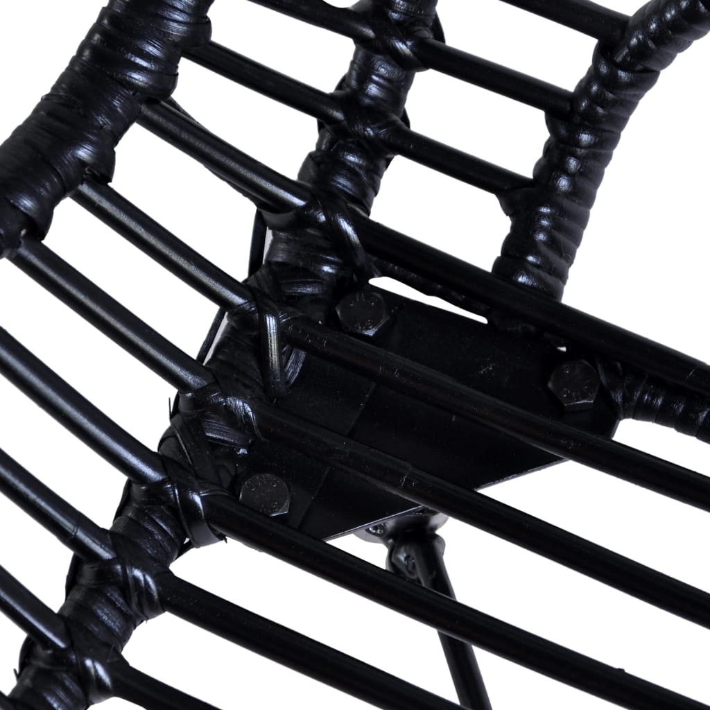 Dining Chairs 6 pcs Black Natural Rattan- Kitchen & Dining Room Chairs - HomeShopIreland - Home Shop Ireland - Kitchen & Dining Room Chairs - Dining Chairs 6 pcs Black Natural Rattan