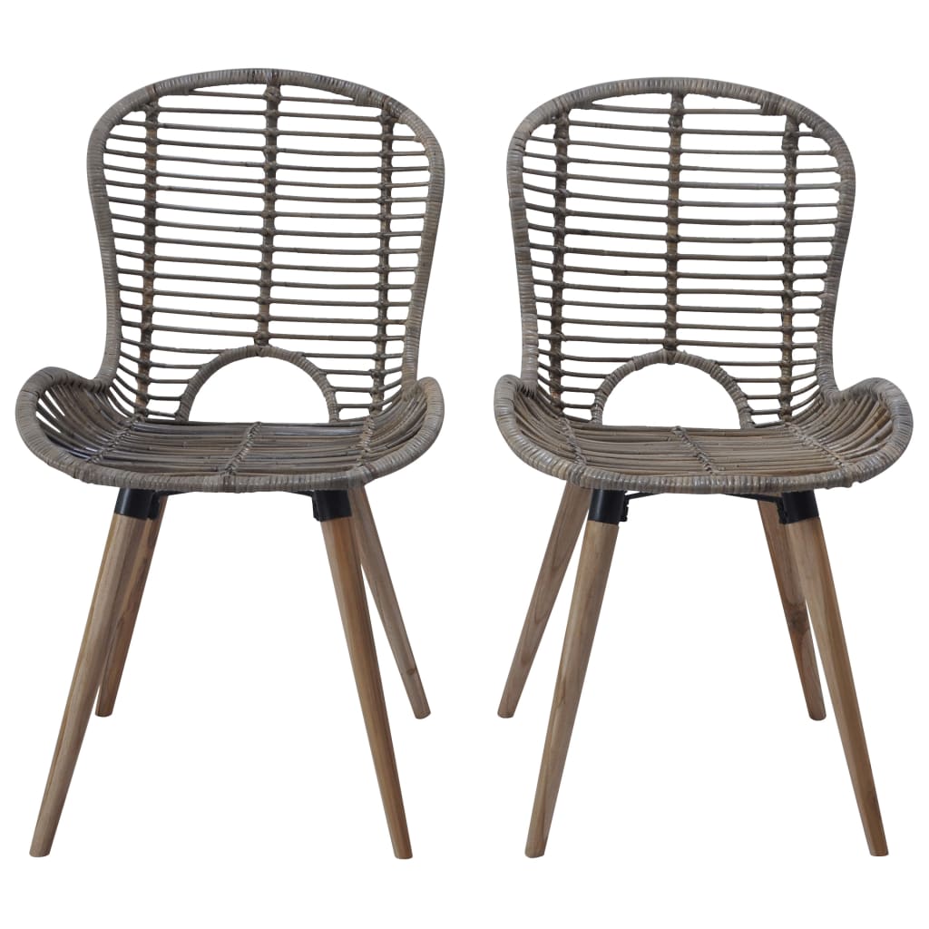 Dining Chairs 6 pcs Brown Natural Rattan- Kitchen & Dining Room Chairs - HomeShopIreland - Home Shop Ireland - Kitchen & Dining Room Chairs - Dining Chairs 6 pcs Brown Natural Rattan