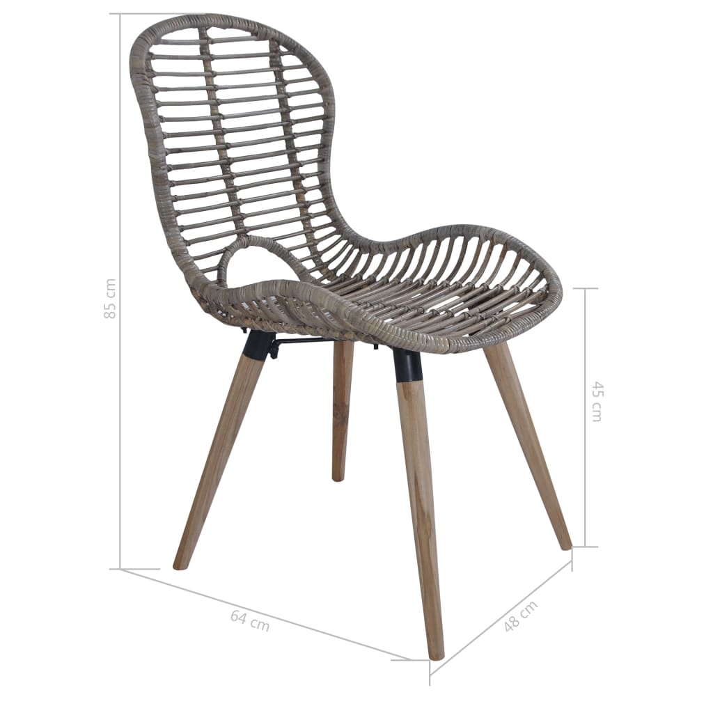 Dining Chairs 6 pcs Brown Natural Rattan- Kitchen & Dining Room Chairs - HomeShopIreland - Home Shop Ireland - Kitchen & Dining Room Chairs - Dining Chairs 6 pcs Brown Natural Rattan