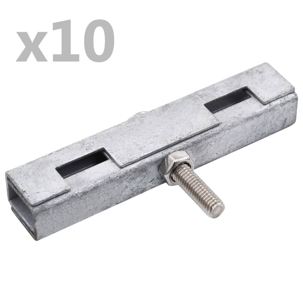 Garden U Mat Connector 10 Sets Silver- Fence & Gate Accessories - HomeShopIreland - Home Shop Ireland - Fence & Gate Accessories - Garden U Mat Connector 10 Sets Silver