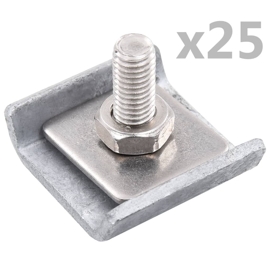 Grid Mat Connector 25 Sets Silver- Fence & Gate Accessories - HomeShopIreland - Home Shop Ireland - Fence & Gate Accessories - Grid Mat Connector 25 Sets Silver