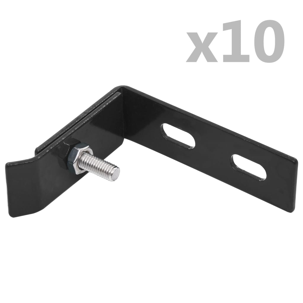 Wall Corner Connector 10 Sets Anthracite- Fence & Gate Accessories - HomeShopIreland - Home Shop Ireland - Fence & Gate Accessories - Wall Corner Connector 10 Sets Anthracite
