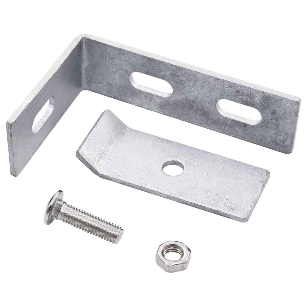 Wall Corner Connector 10 Sets Silver- Fence & Gate Accessories - HomeShopIreland - Home Shop Ireland - Fence & Gate Accessories - Wall Corner Connector 10 Sets Silver