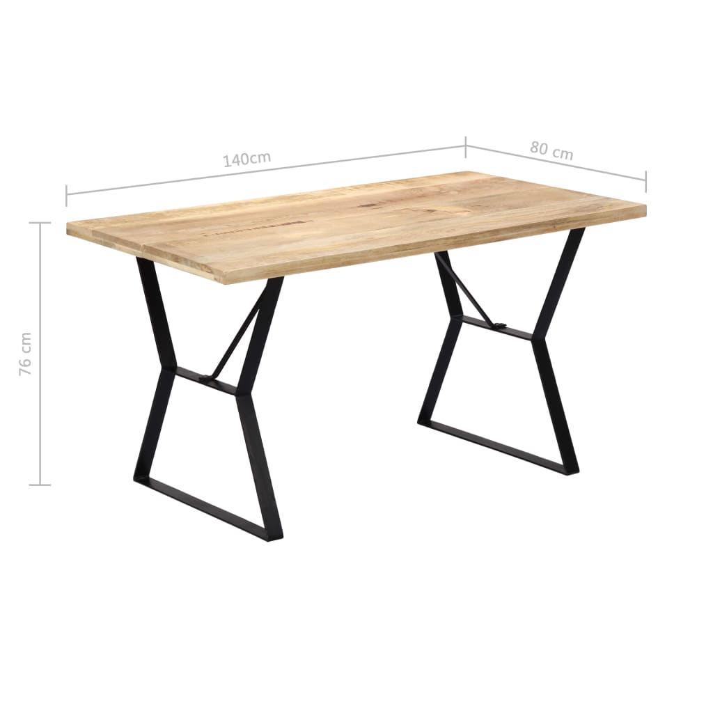 Dining Table 140x80x76 cm Solid Mango Wood- Kitchen & Dining Room Tables - HomeShopIreland - Home Shop Ireland - Kitchen & Dining Room Tables - Dining Table 140x80x76 cm Solid Mango Wood