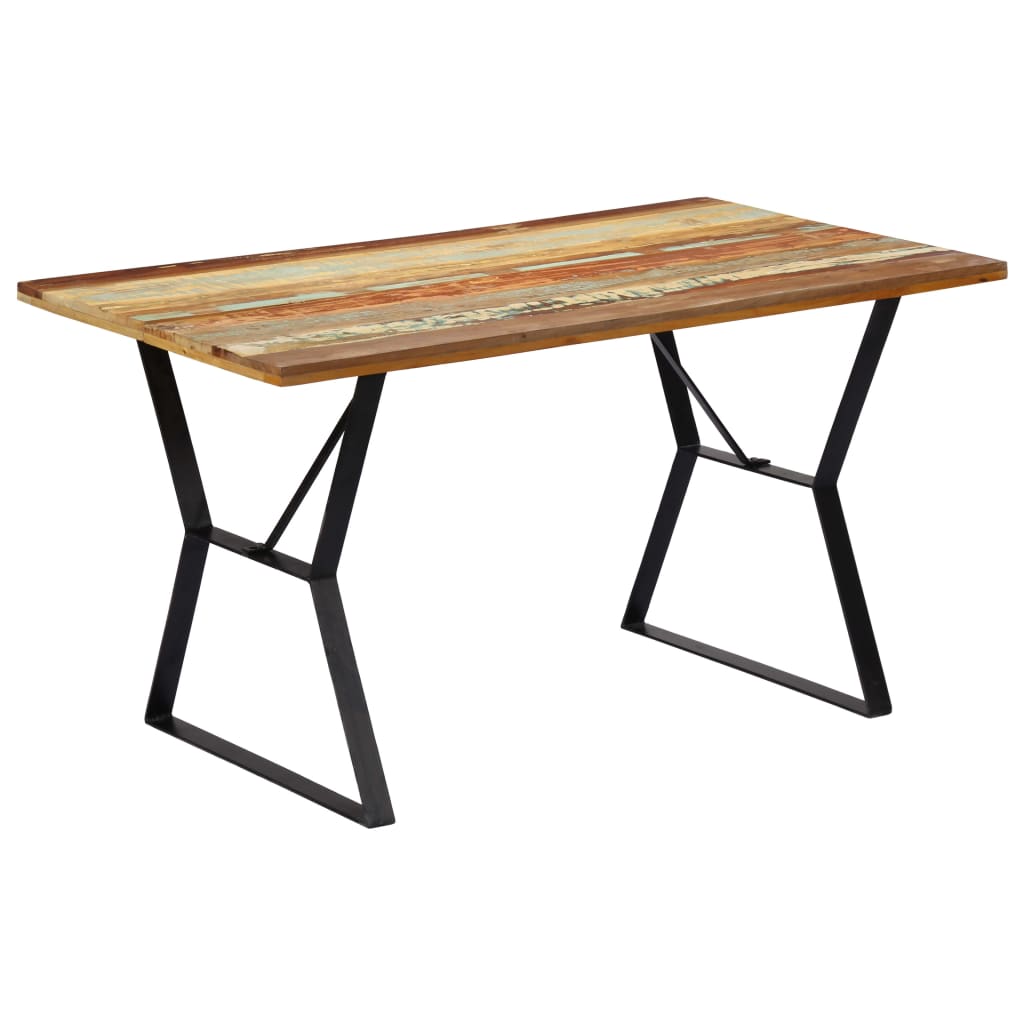 Dining Table 140x80x76 cm Solid Reclaimed Wood- Kitchen & Dining Room Tables - HomeShopIreland - Home Shop Ireland - Kitchen & Dining Room Tables - Dining Table 140x80x76 cm Solid Reclaimed Wood