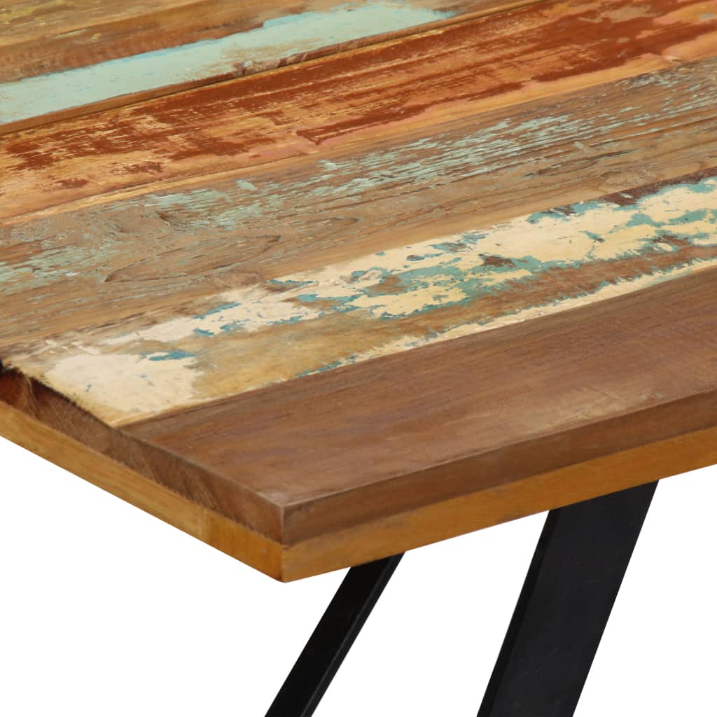 Dining Table 140x80x76 cm Solid Reclaimed Wood- Kitchen & Dining Room Tables - HomeShopIreland - Home Shop Ireland - Kitchen & Dining Room Tables - Dining Table 140x80x76 cm Solid Reclaimed Wood