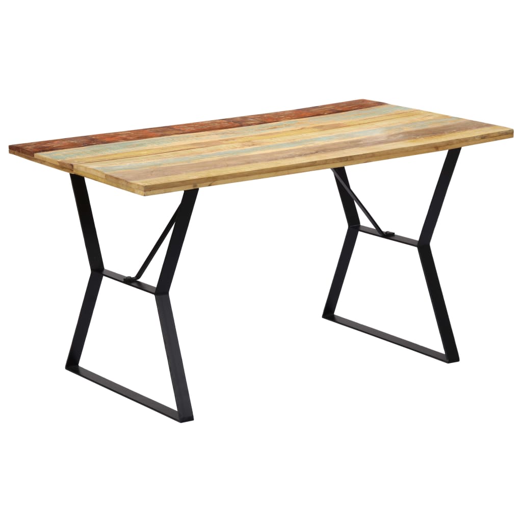 Dining Table 140x80x76 cm Solid Reclaimed Wood- Kitchen & Dining Room Tables - HomeShopIreland - Home Shop Ireland - Kitchen & Dining Room Tables - Dining Table 140x80x76 cm Solid Reclaimed Wood