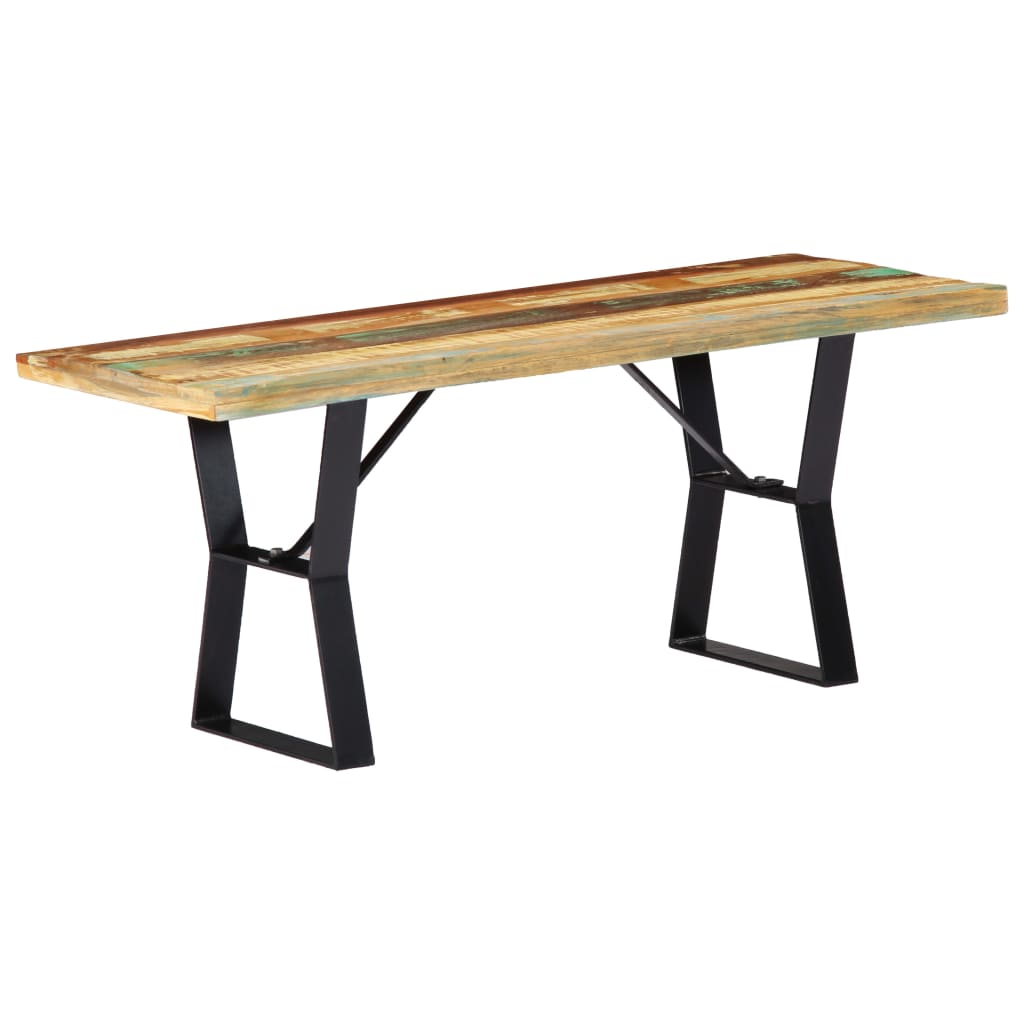 Bench 110 cm Solid Reclaimed Wood- Kitchen & Dining Benches - HomeShopIreland - Home Shop Ireland - Kitchen & Dining Benches - Bench 110 cm Solid Reclaimed Wood