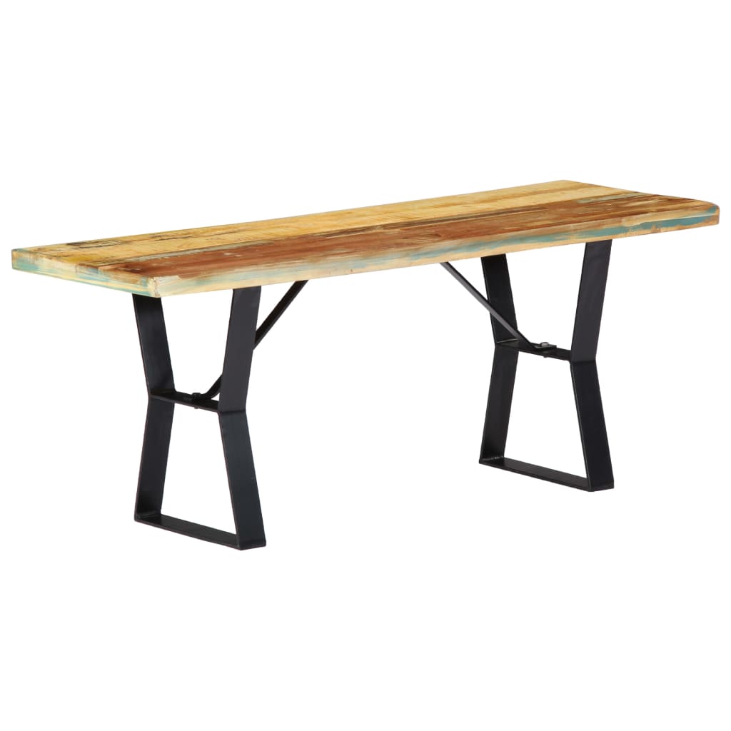 Bench 110 cm Solid Reclaimed Wood- Kitchen & Dining Benches - HomeShopIreland - Home Shop Ireland - Kitchen & Dining Benches - Bench 110 cm Solid Reclaimed Wood