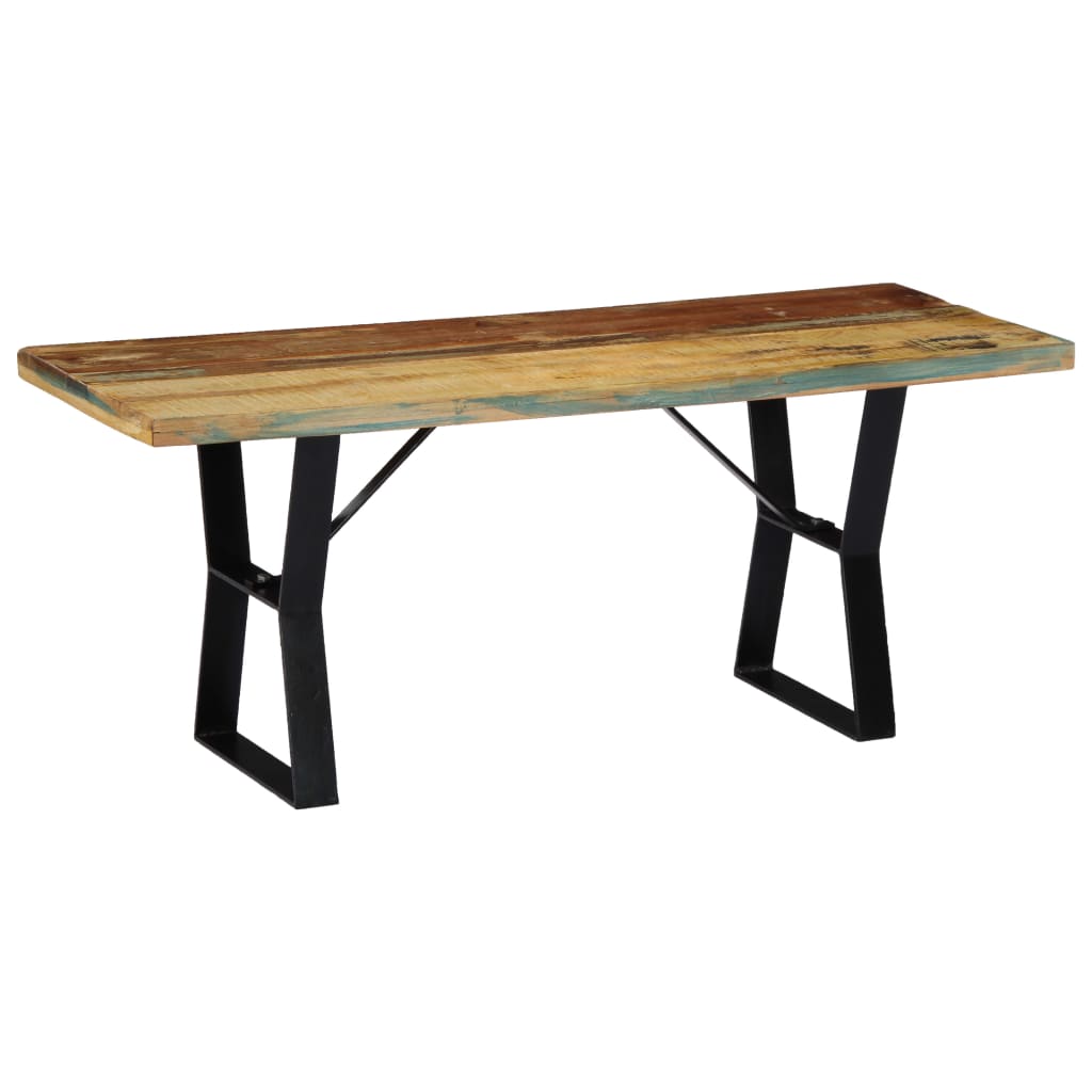 Bench 110 cm Solid Reclaimed Wood- Kitchen & Dining Benches - HomeShopIreland - Home Shop Ireland - Kitchen & Dining Benches - Bench 110 cm Solid Reclaimed Wood
