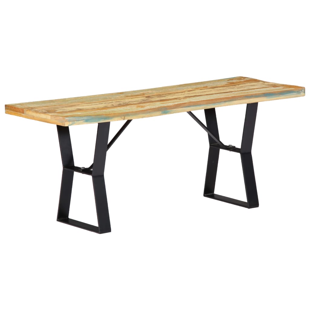 Bench 110 cm Solid Reclaimed Wood- Kitchen & Dining Benches - HomeShopIreland - Home Shop Ireland - Kitchen & Dining Benches - Bench 110 cm Solid Reclaimed Wood