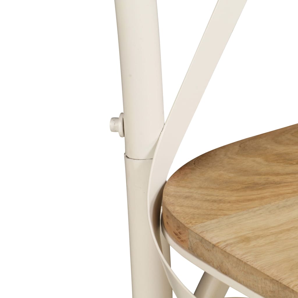 Cross Chairs 2 pcs White Solid Mango Wood- Kitchen & Dining Room Chairs - HomeShopIreland - Home Shop Ireland - Kitchen & Dining Room Chairs - Cross Chairs 2 pcs White Solid Mango Wood