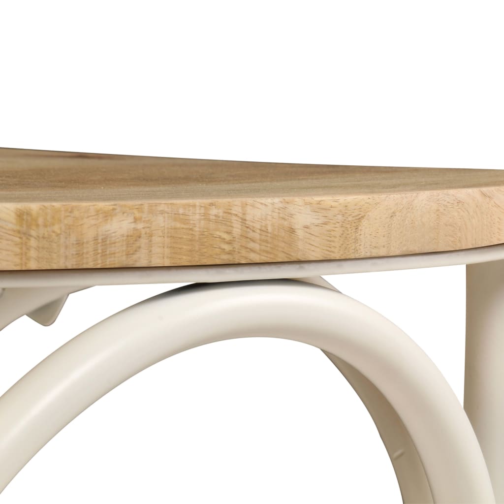 Cross Chairs 2 pcs White Solid Mango Wood- Kitchen & Dining Room Chairs - HomeShopIreland - Home Shop Ireland - Kitchen & Dining Room Chairs - Cross Chairs 2 pcs White Solid Mango Wood