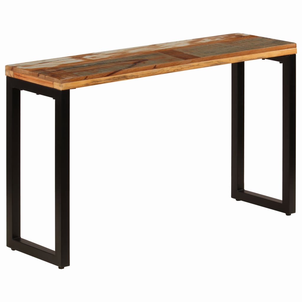 Console Table 120x35x76 cm Solid Reclaimed Wood and Steel- End Tables - HomeShopIreland - Home Shop Ireland - End Tables - Console Table 120x35x76 cm Solid Reclaimed Wood and Steel