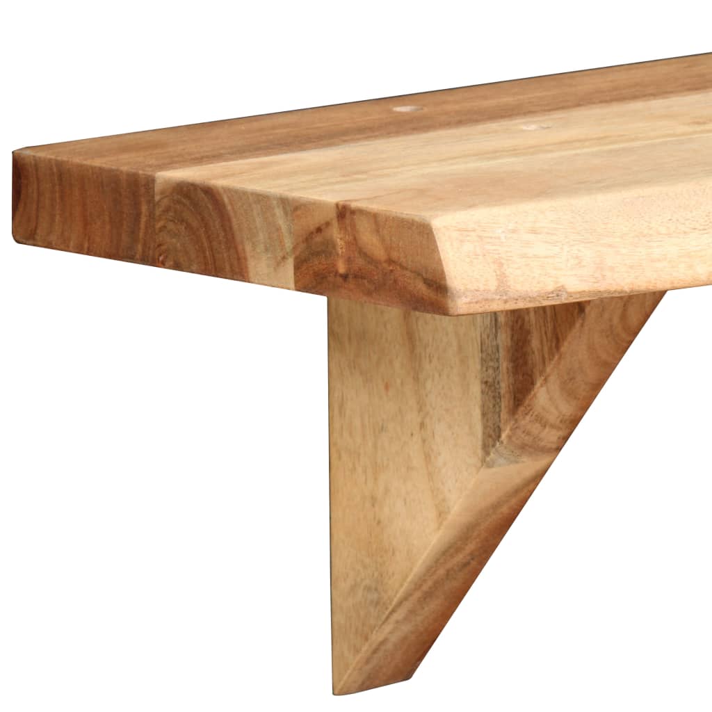 Wall Shelves 2 pcs 60x20x16 cm Solid Acacia Wood- Wall Shelves & Ledges - HomeShopIreland - Home Shop Ireland - Wall Shelves & Ledges - Wall Shelves 2 pcs 60x20x16 cm Solid Acacia Wood