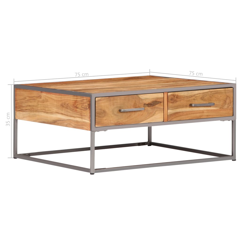 Coffee Table 75x75x35 cm Solid Acacia Wood- Coffee Tables - HomeShopIreland - Home Shop Ireland - Coffee Tables - Coffee Table 75x75x35 cm Solid Acacia Wood