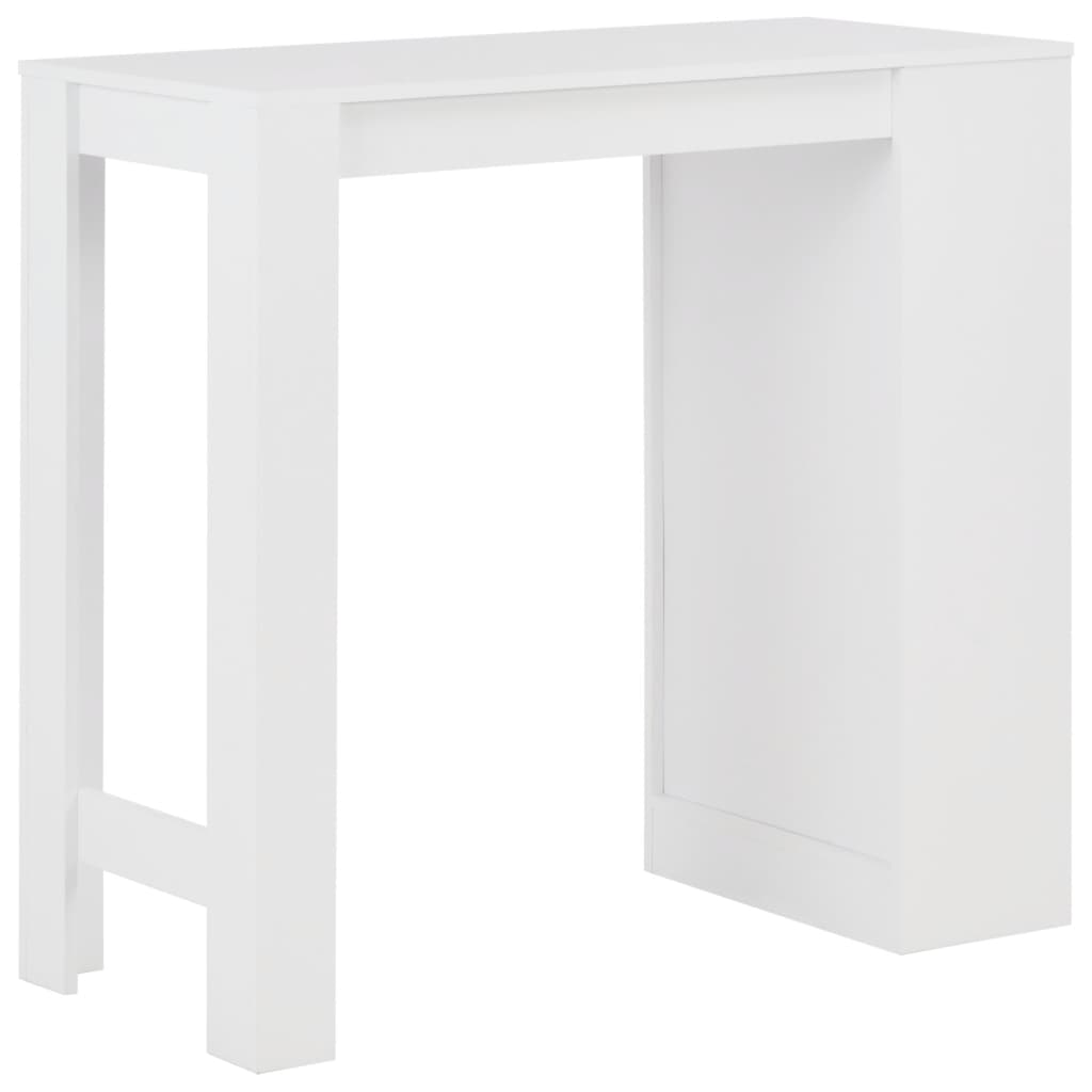 Bar Table with Shelf White 110x50x103 cm- Kitchen & Dining Room Tables - HomeShopIreland - Home Shop Ireland - Kitchen & Dining Room Tables - Bar Table with Shelf White 110x50x103 cm