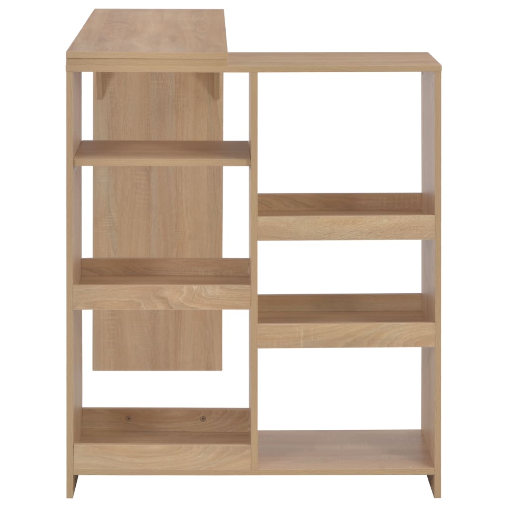 Bar Table with Moveable Shelf Oak 138x39x110 cm- Kitchen & Dining Room Tables - HomeShopIreland - Home Shop Ireland - Kitchen & Dining Room Tables - Bar Table with Moveable Shelf Oak 138x39x110 cm