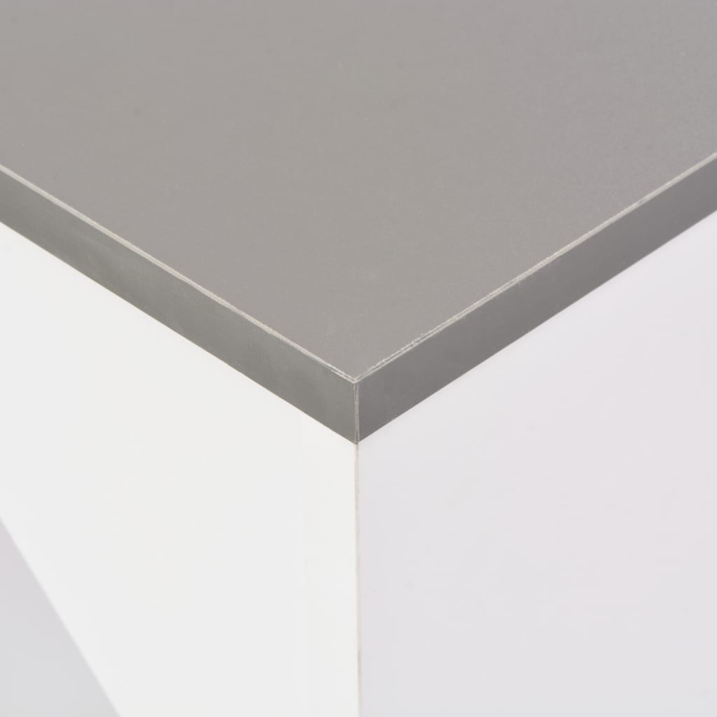 Bar Table with Moveable Shelf White 138x39x110 cm- Kitchen & Dining Room Tables - HomeShopIreland - Home Shop Ireland - Kitchen & Dining Room Tables - Bar Table with Moveable Shelf White 138x39x110 cm
