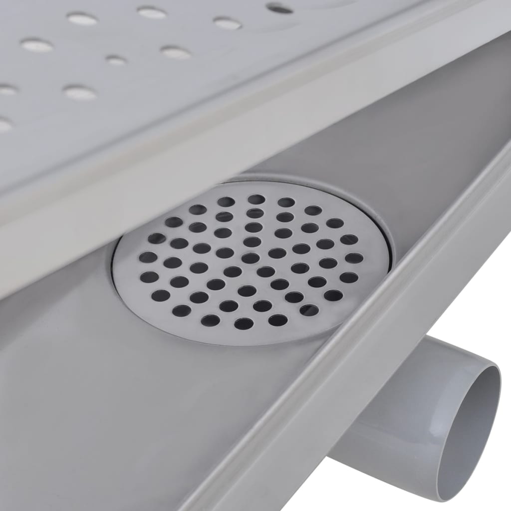 Linear Shower Drain 2 pcs Bubble 630x140 mm Stainless Steel- Drains - HomeShopIreland - Home Shop Ireland - Drains - Linear Shower Drain 2 pcs Bubble 630x140 mm Stainless Steel