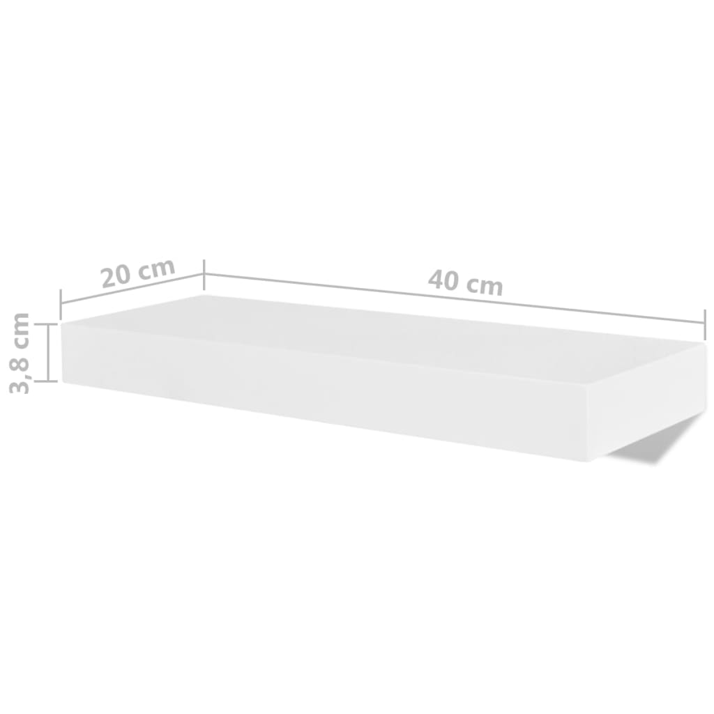 Wall Shelves 4 pcs White 40 cm- Wall Shelves & Ledges - HomeShopIreland - Home Shop Ireland - Wall Shelves & Ledges - Wall Shelves 4 pcs White 40 cm