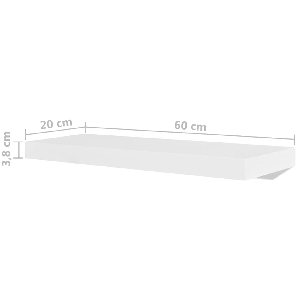 Wall Shelves 4 pcs White 60 cm- Wall Shelves & Ledges - HomeShopIreland - Home Shop Ireland - Wall Shelves & Ledges - Wall Shelves 4 pcs White 60 cm