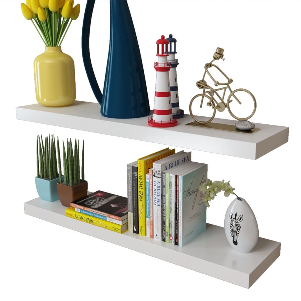 Wall Shelves 4 pcs White 80 cm- Wall Shelves & Ledges - HomeShopIreland - Home Shop Ireland - Wall Shelves & Ledges - Wall Shelves 4 pcs White 80 cm