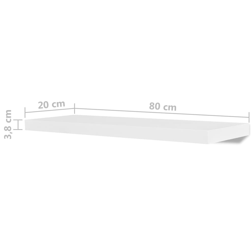 Wall Shelves 4 pcs White 80 cm- Wall Shelves & Ledges - HomeShopIreland - Home Shop Ireland - Wall Shelves & Ledges - Wall Shelves 4 pcs White 80 cm
