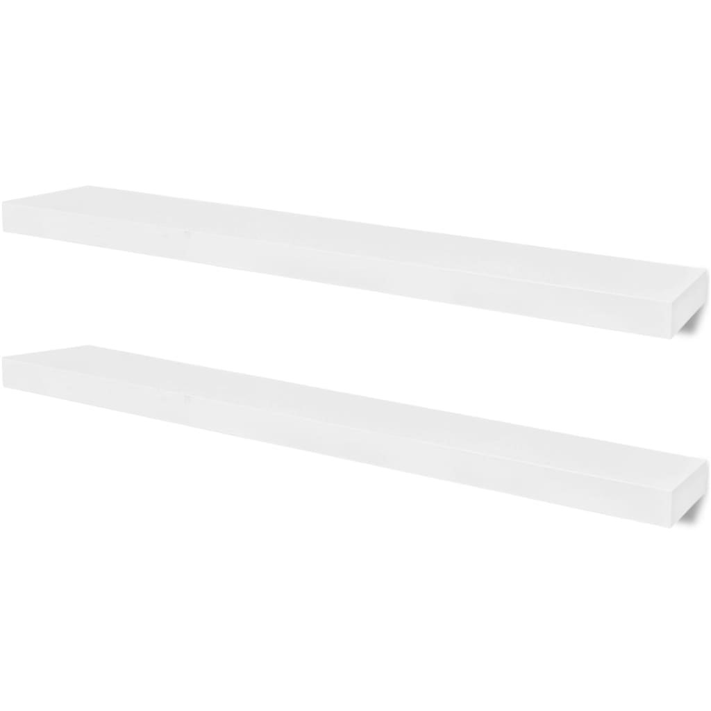 Wall Shelves 4 pcs White 100 cm- Wall Shelves & Ledges - HomeShopIreland - Home Shop Ireland - Wall Shelves & Ledges - Wall Shelves 4 pcs White 100 cm