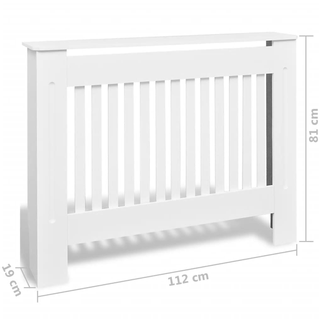 Radiator Covers 2 pcs White MDF 112 cm- Heating Radiator Accessories - HomeShopIreland - Home Shop Ireland - Heating Radiator Accessories - Radiator Covers 2 pcs White MDF 112 cm