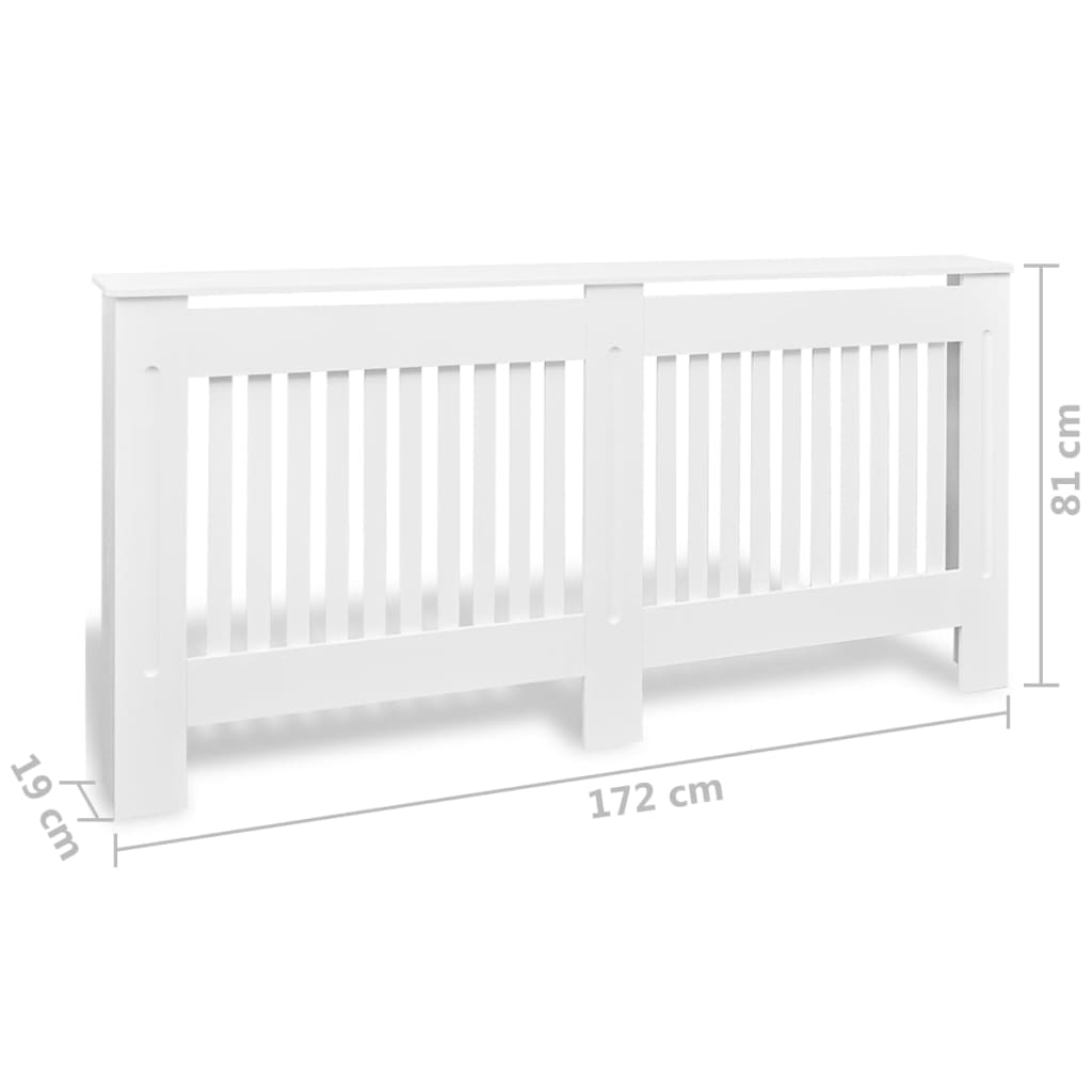 Radiator Covers 2 pcs White MDF 172 cm- Heating Radiator Accessories - HomeShopIreland - Home Shop Ireland - Heating Radiator Accessories - Radiator Covers 2 pcs White MDF 172 cm