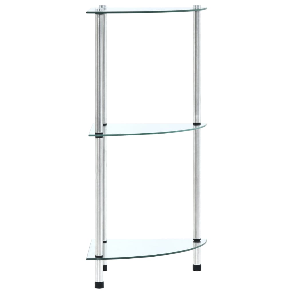 3-Tier Shelf Transparent 30x30x67 cm Tempered Glass- Bookcases & Standing Shelves - HomeShopIreland - Home Shop Ireland - Bookcases & Standing Shelves - 3-Tier Shelf Transparent 30x30x67 cm Tempered Glass