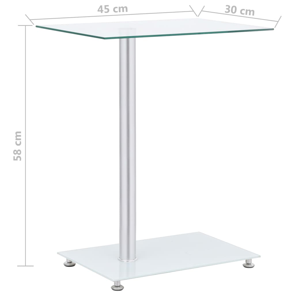 U-Shaped Side Table Transparent 45x30x58 cm Tempered Glass- End Tables - HomeShopIreland - Home Shop Ireland - End Tables - U-Shaped Side Table Transparent 45x30x58 cm Tempered Glass