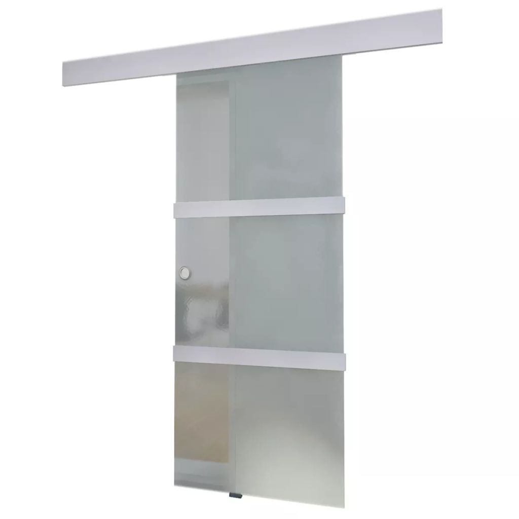 Sliding Door Glass and Aluminium 178 cm Silver- Doors - HomeShopIreland - Home Shop Ireland - Doors - Sliding Door Glass and Aluminium 178 cm Silver